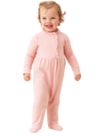 Angel & Rocket Baby's Cotton Blend Broderie Trim Onesie, Pink