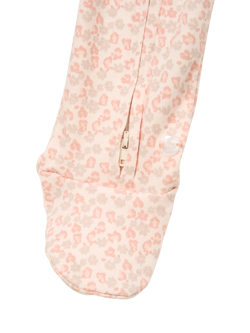 Angel & Rocket Baby Cotton Frilled Floral Print Onesie, Pink - view 2, Pink