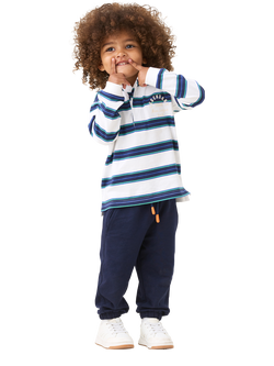 Angel & Rocket Baby Mini Rugby Co-ord Set, Blue, Blue