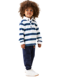 Angel & Rocket Baby Mini Rugby Co-ord Set, Blue