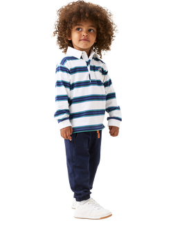 Angel & Rocket Baby Mini Rugby Co-ord Set, Blue - view 2, Blue