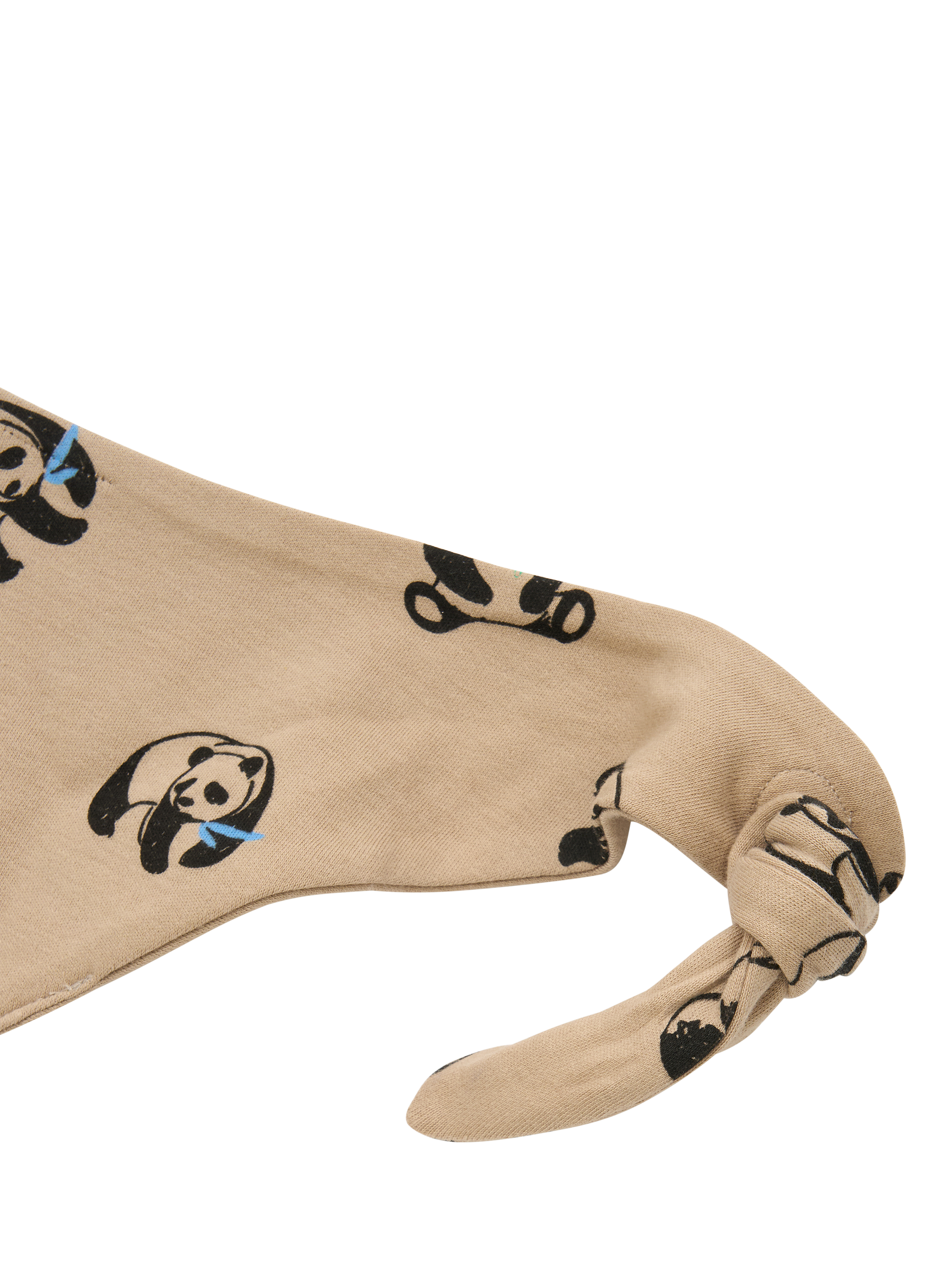 Product image 6 of 6, which shows Angel & Rocket Baby Panda Print Sleepsuit, Brown, 0-3 months