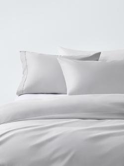 John Lewis 800 Thread Count Supima Cotton Sateen Duvet Cover Set, Light Grey