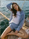 Chelsea Peers Boyfriend Fit Stripe Shirt, Blue/White