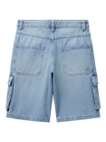 Benetton Kids' Below-Knee Denim Shorts, Blue