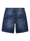 Benetton Kids' Denim Bermuda Shorts, Dark Blue Denim