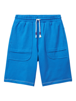 Benetton Kids' Jersey Bermuda Shorts, Blue, Blue