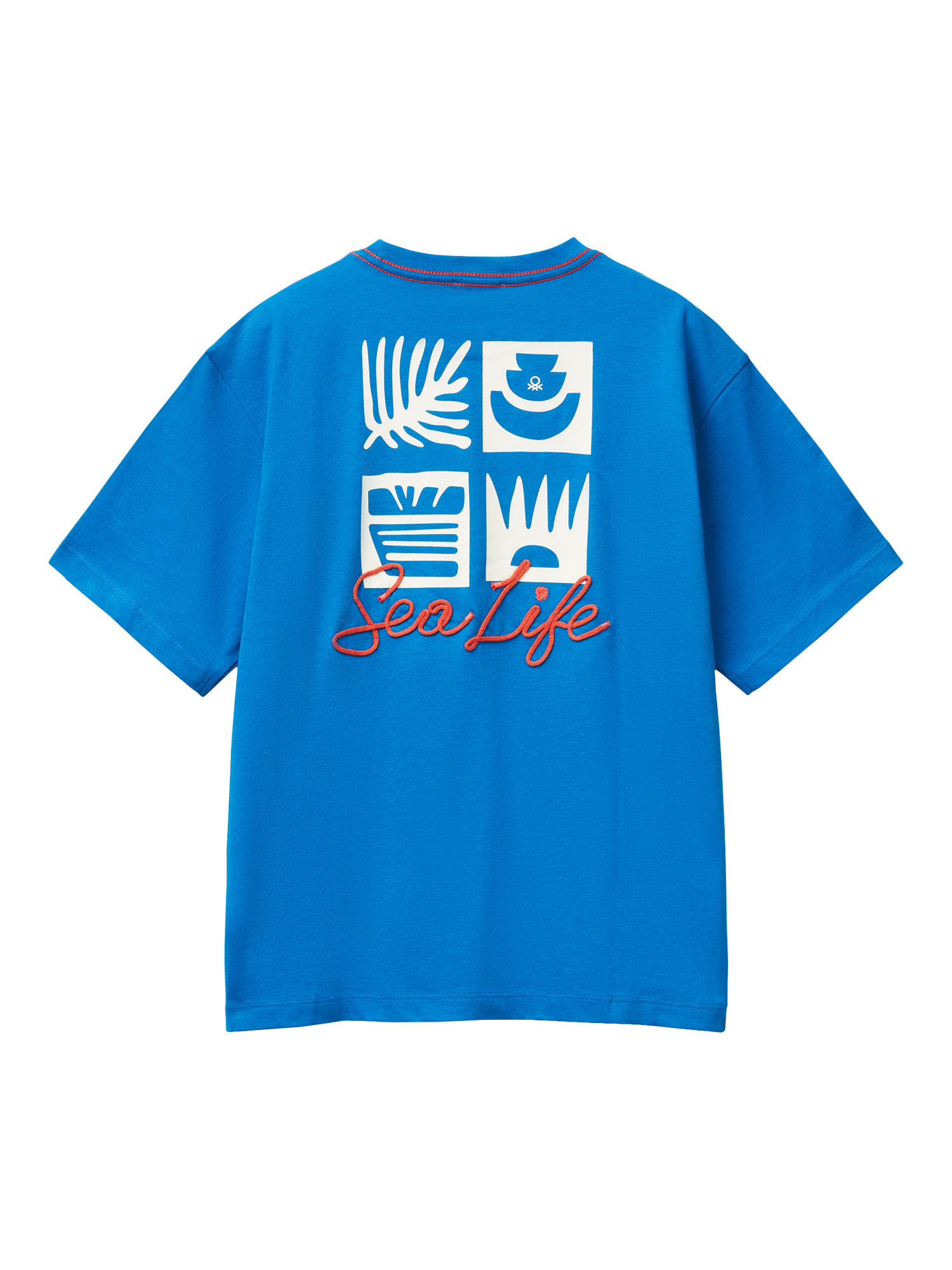 Product image 2 of 3, which shows Benetton Kids' Jersey T-Shirt, Blue, 8-9 years