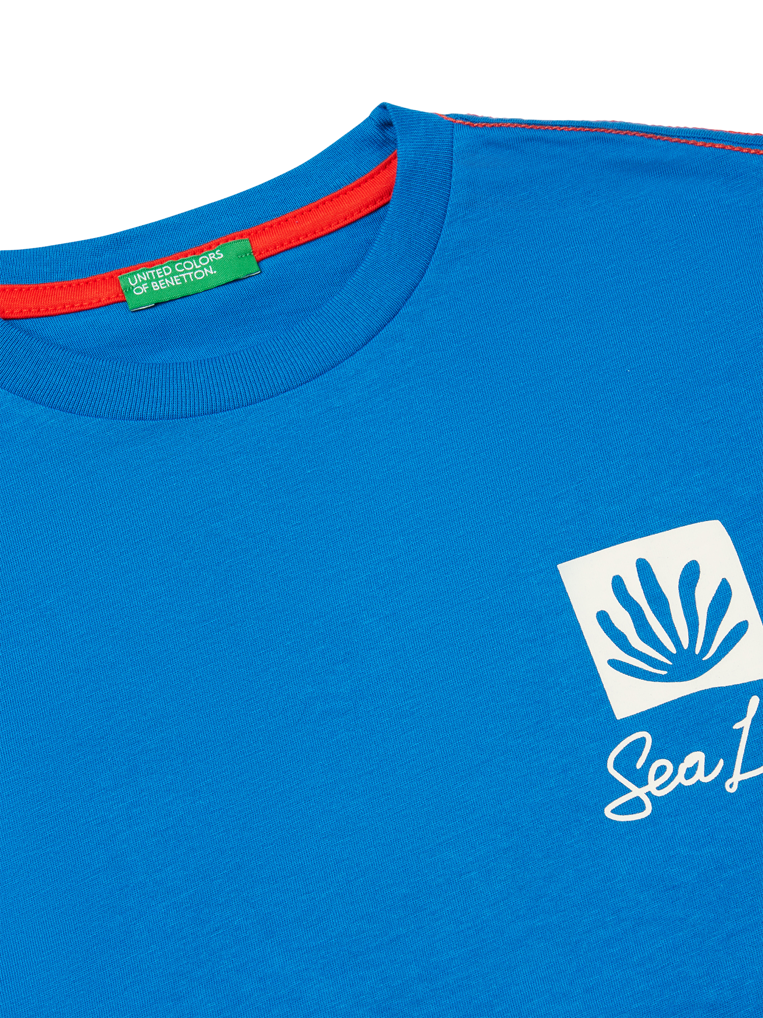 Product image 3 of 3, which shows Benetton Kids' Jersey T-Shirt, Blue, 8-9 years