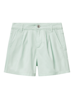 Benetton Kids' Cotton Twill Shorts, Teal Green