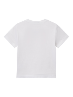 Benetton Printed Cotton T-Shirt - view 2, Optical White