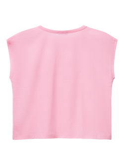 Benetton Kids' Starfish Sequin Embroidered Sleeveless T-Shirt - view 2, Pink