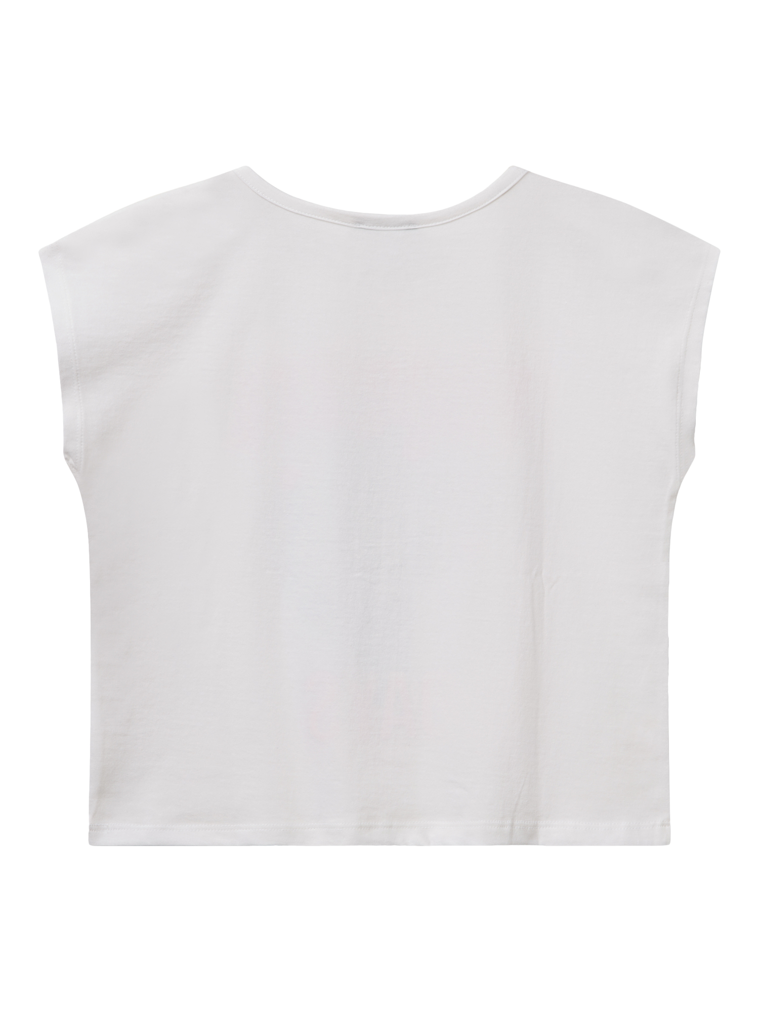 Product image 2 of 3, which shows Benetton Kids' Tropical Days Sleeveless T-Shirt, Optical White, 6-7 years