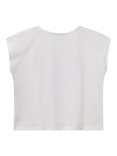 Benetton Kids' Tropical Days Sleeveless T-Shirt, Optical White
