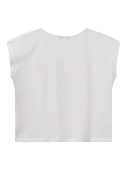 Benetton Kids' Tropical Days Sleeveless T-Shirt, Optical White - view 2, Optical White