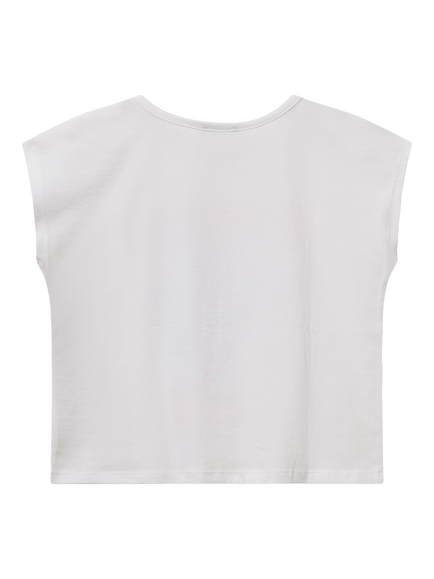 Benetton Kids' Tropical Days Sleeveless T-Shirt, Optical White - view 2, Optical White