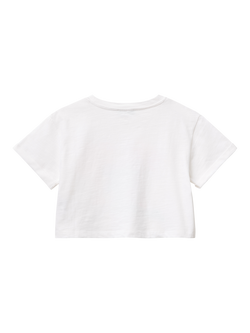 Benetton Kids' Graphic Print Boxy T-Shirt - view 2, Optical White