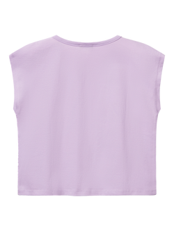 Benetton Kids' Starfish Sequin Embroidered Sleeveless T-Shirt - view 2, Lilac