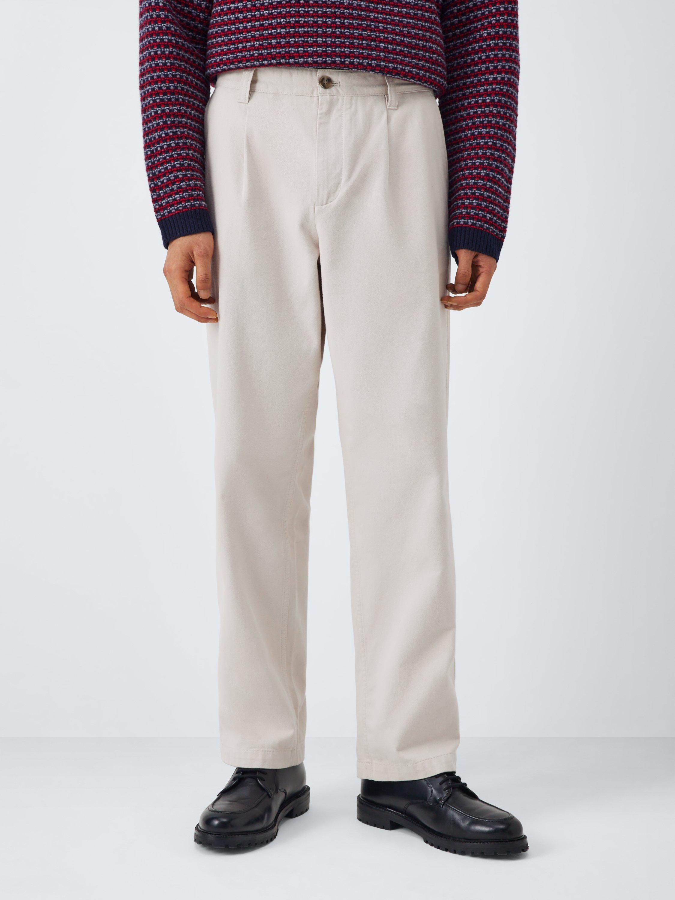 Product image 1 of 6, which shows John Lewis Relaxed Cotton Chinos, Ecru, 30R
