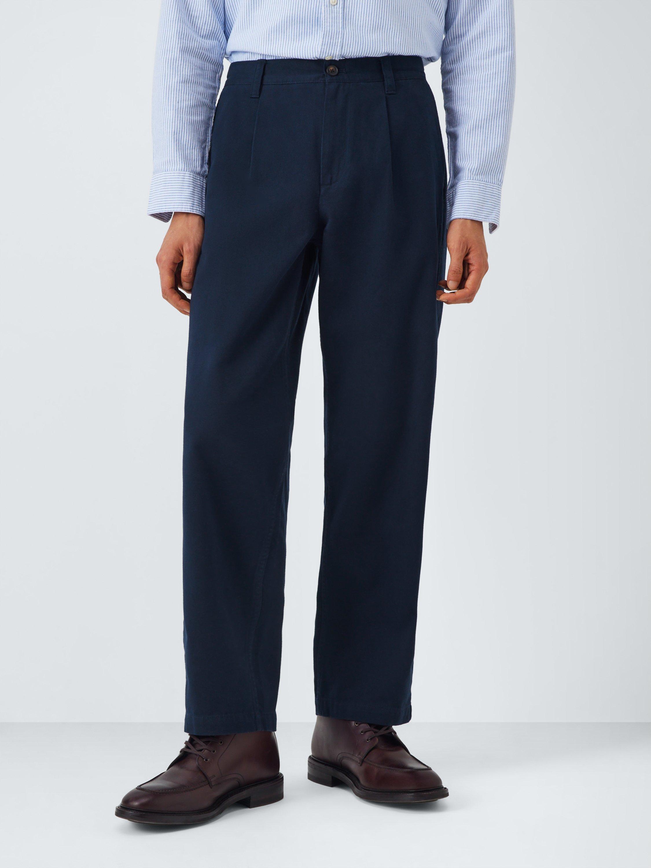 Product image 1 of 6, which shows John Lewis Relaxed Cotton Chinos, Sky Captain, 30R