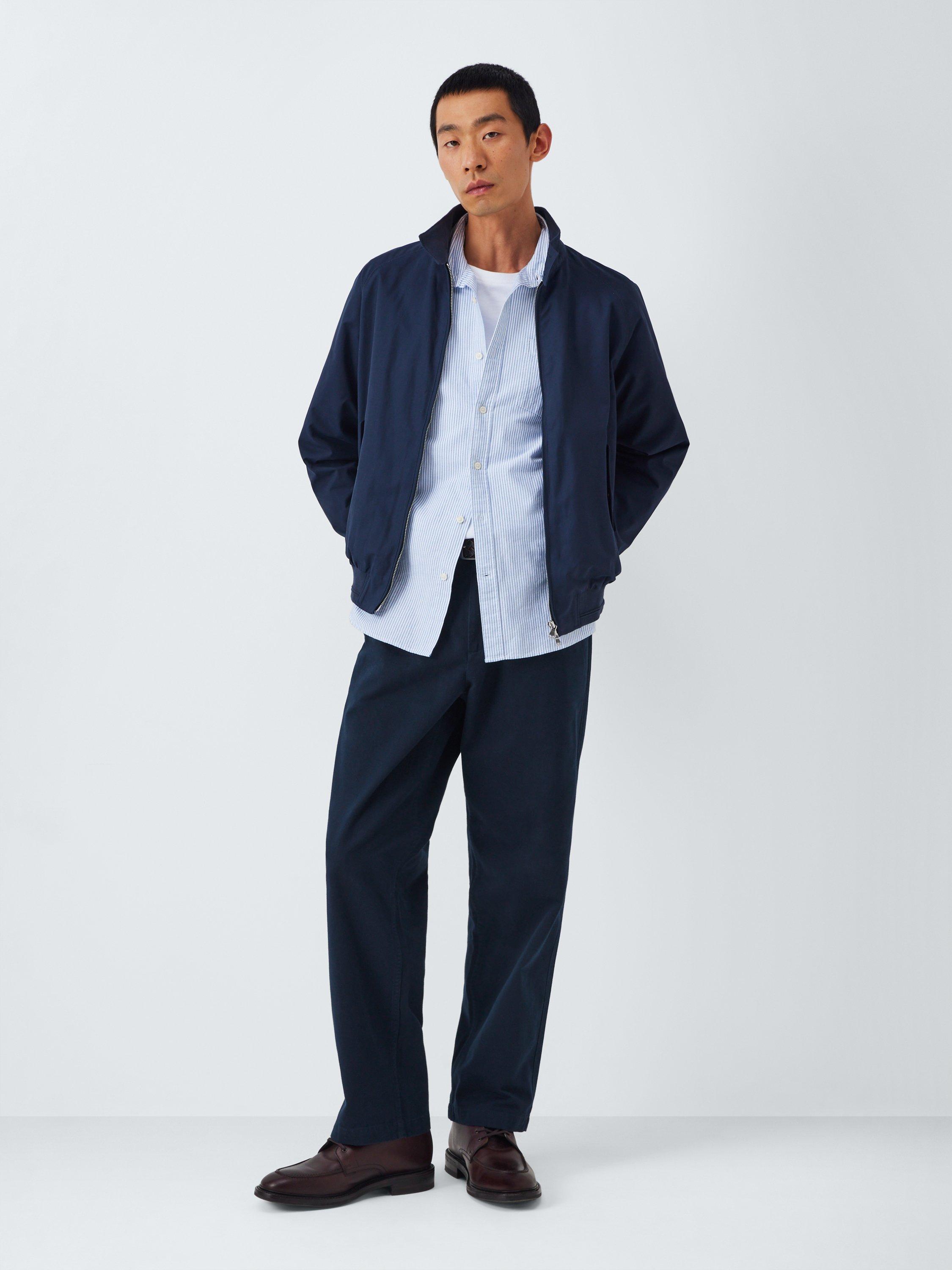 Product image 3 of 6, which shows John Lewis Relaxed Cotton Chinos, Sky Captain, 30R
