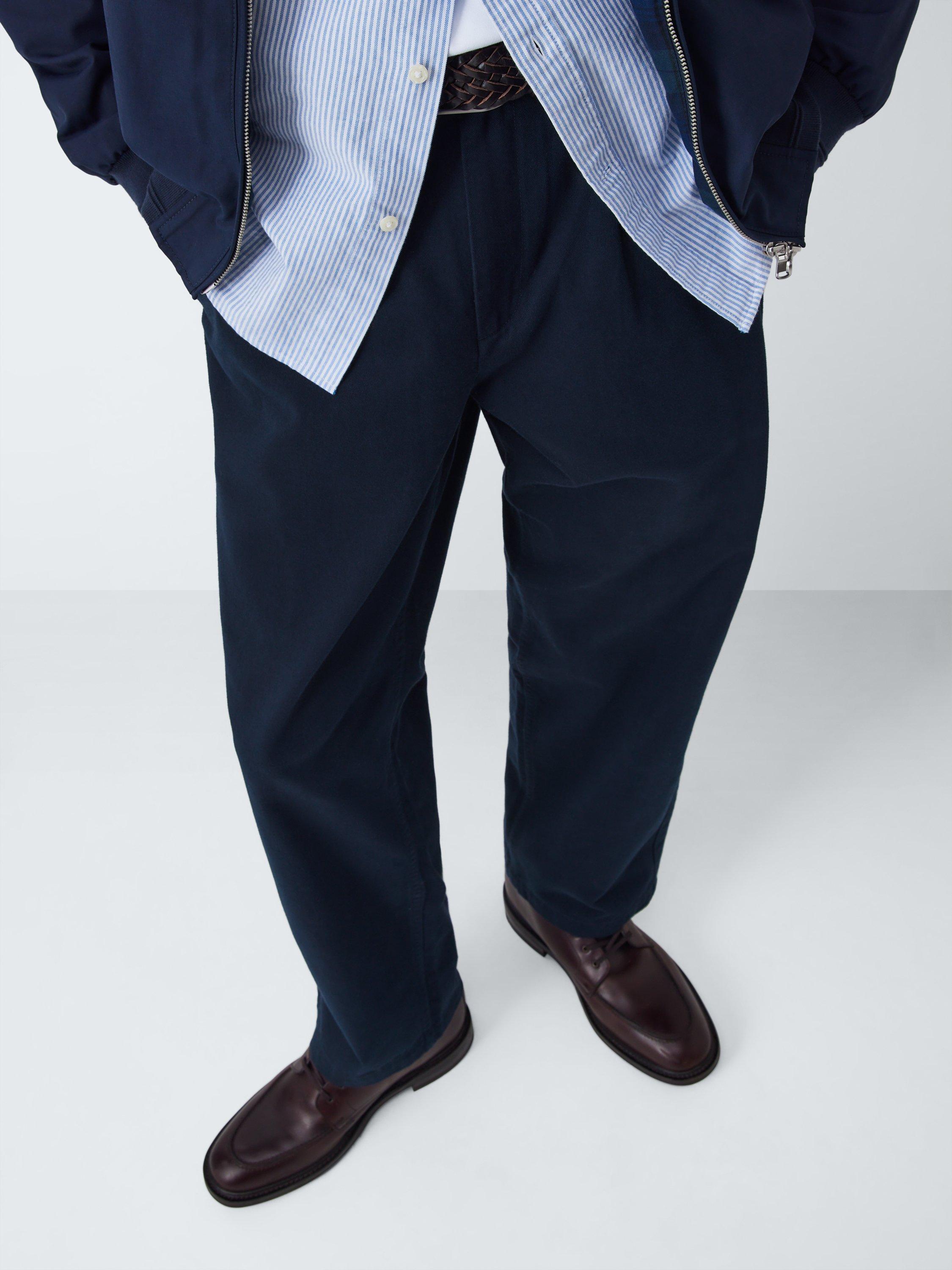 Product image 4 of 6, which shows John Lewis Relaxed Cotton Chinos, Sky Captain, 30R