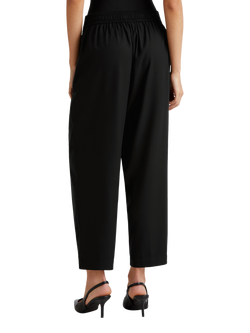 Benetton Elasticated Waist Tailored Trousers, Black - view 2, Black