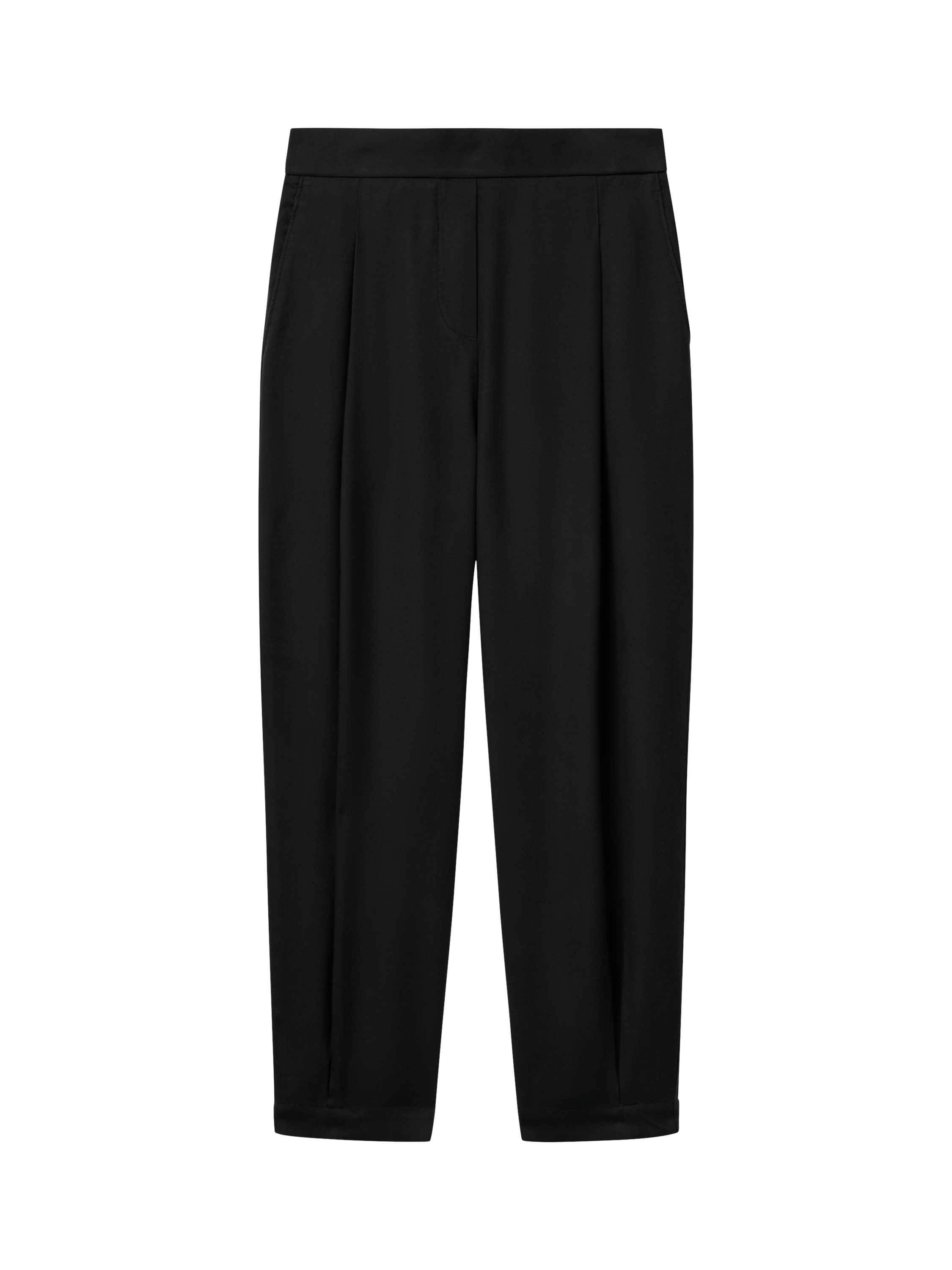 Product image 4 of 5, which shows Benetton Elasticated Waist Tailored Trousers, Black, XL