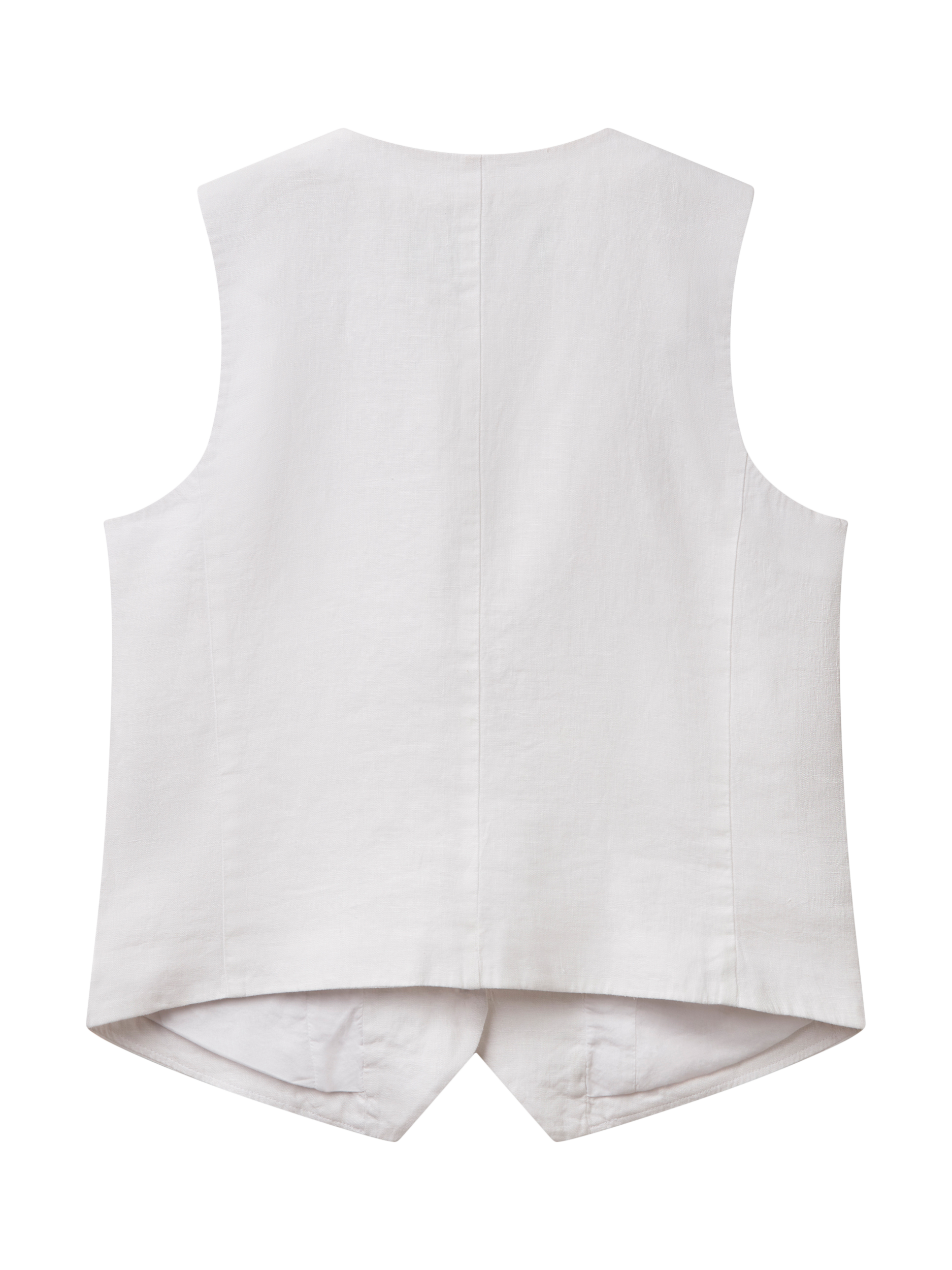 Product image 5 of 5, which shows Benetton Linen Waistcoat, White, 8
