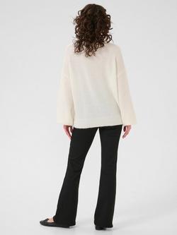 KAFFE Luca Soft Knit Jumper, Chalk - view 2, Chalk