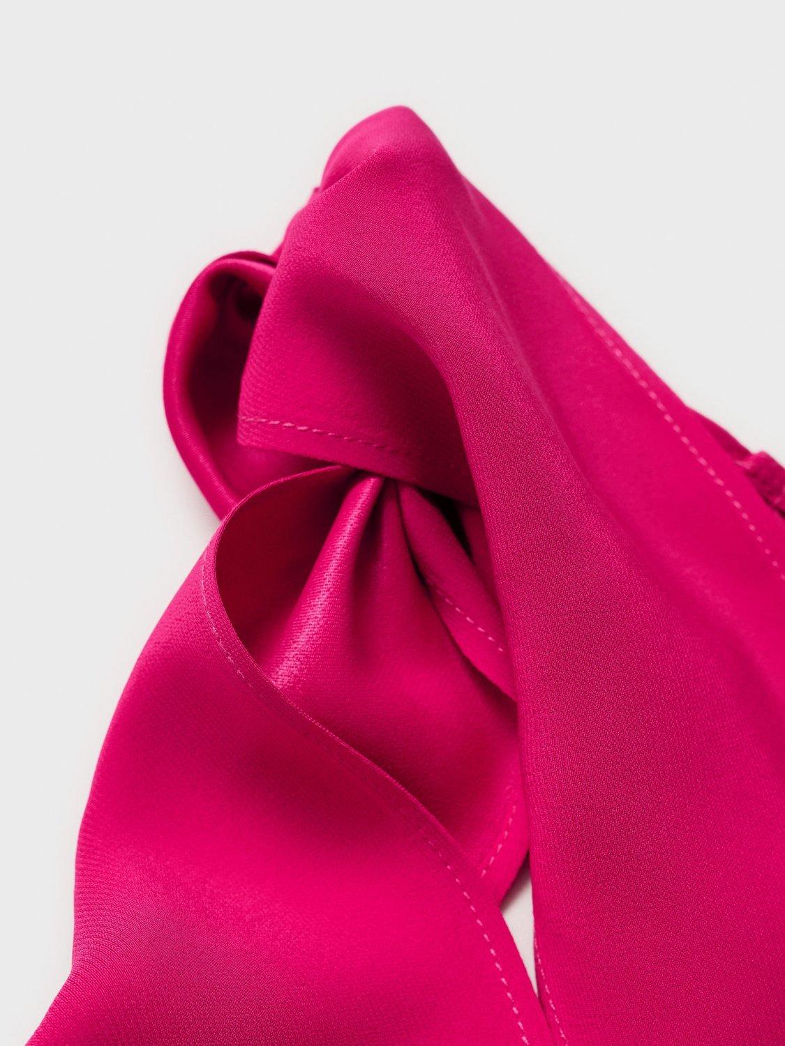 Product image 5 of 7, which shows Mango Lazaro Asymmetric Maxi Dress, Medium Red, 10