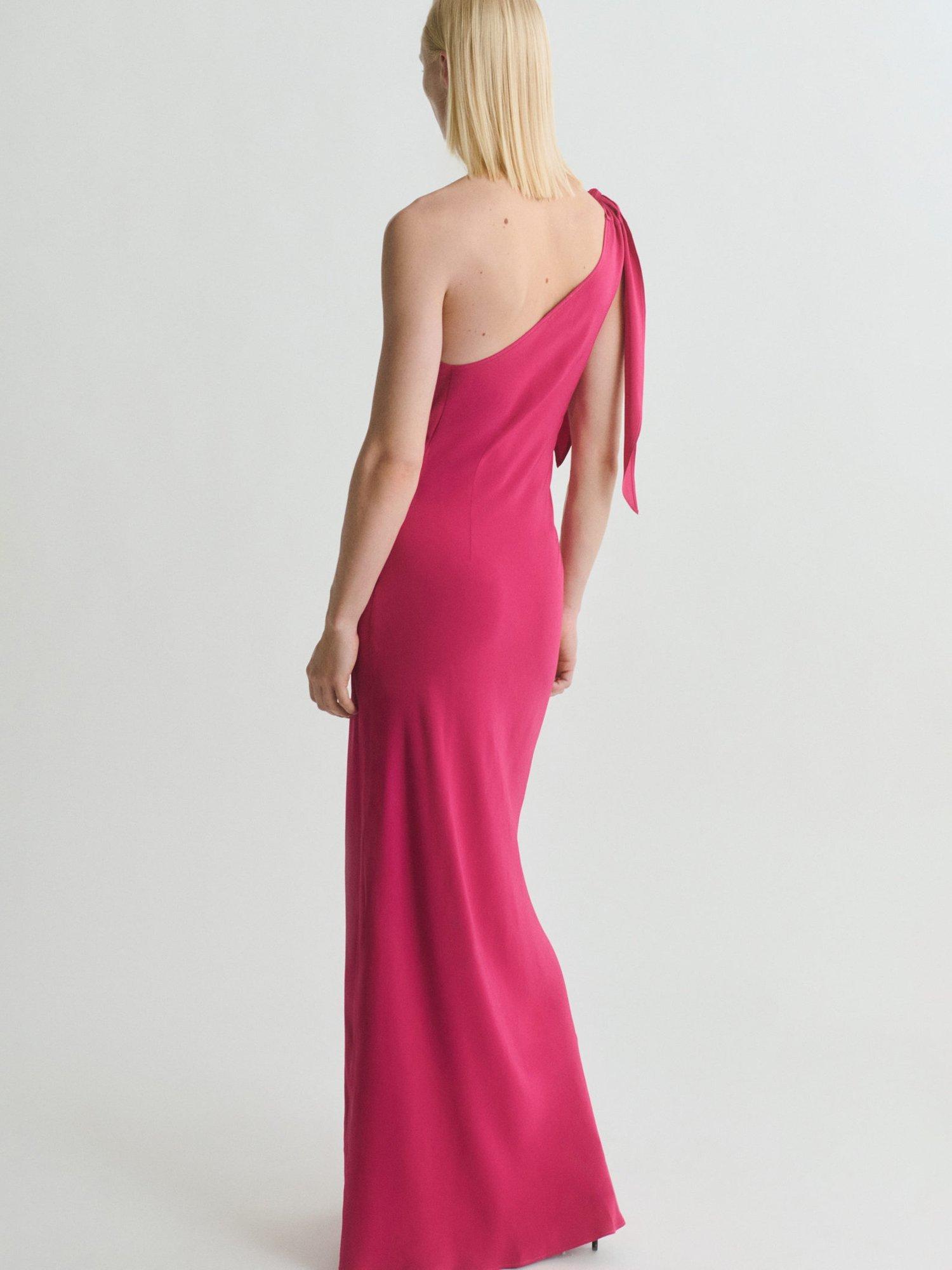 Product image 6 of 7, which shows Mango Lazaro Asymmetric Maxi Dress, Medium Red, 10