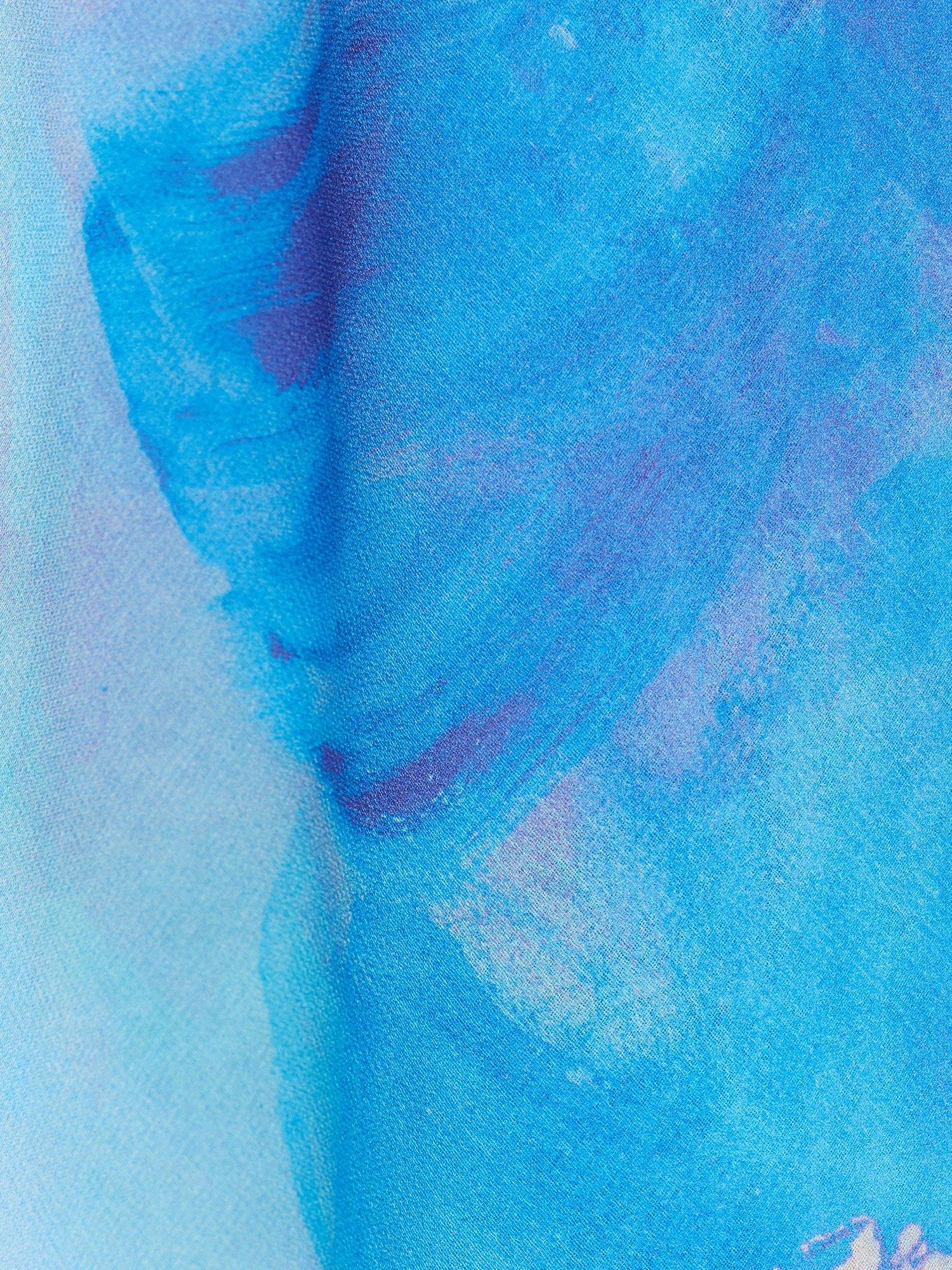 Product image 5 of 8, which shows Mango Cielo Asymmetric Floral Dress, Medium Blue, 10