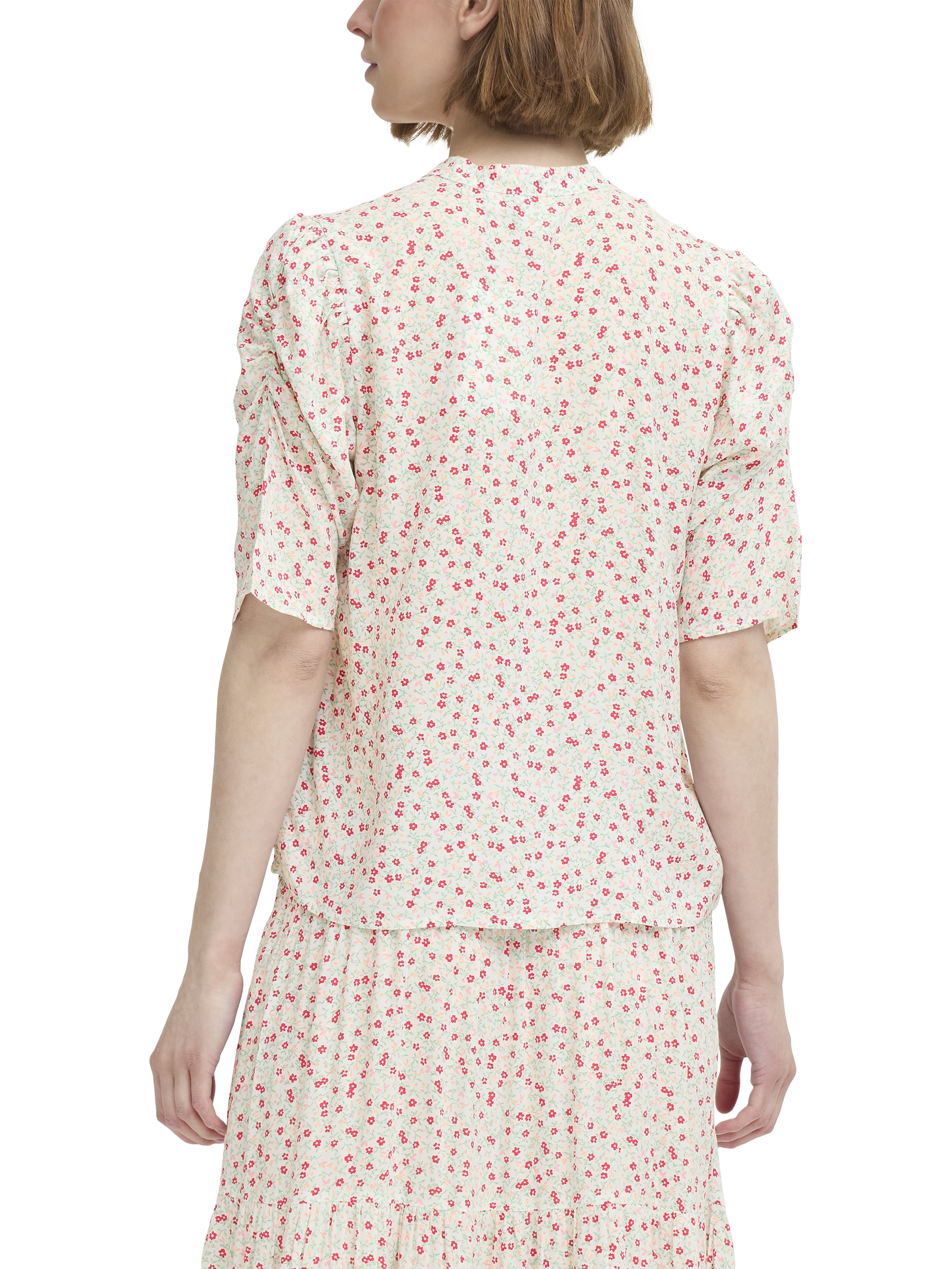 Product image 2 of 7, which shows ICHI Vera Floral Shirt, Pink/Multi, 8