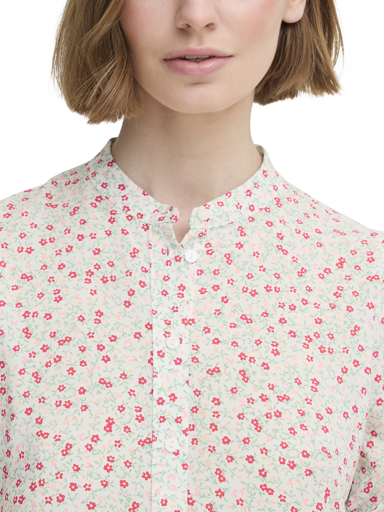 Product image 4 of 7, which shows ICHI Vera Floral Shirt, Pink/Multi, 8