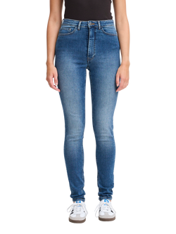 ICHI Twiggy High Waist Slim Fit Jeans, Medium Blue, Medium Blue