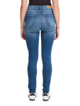 ICHI Twiggy High Waist Slim Fit Jeans, Medium Blue