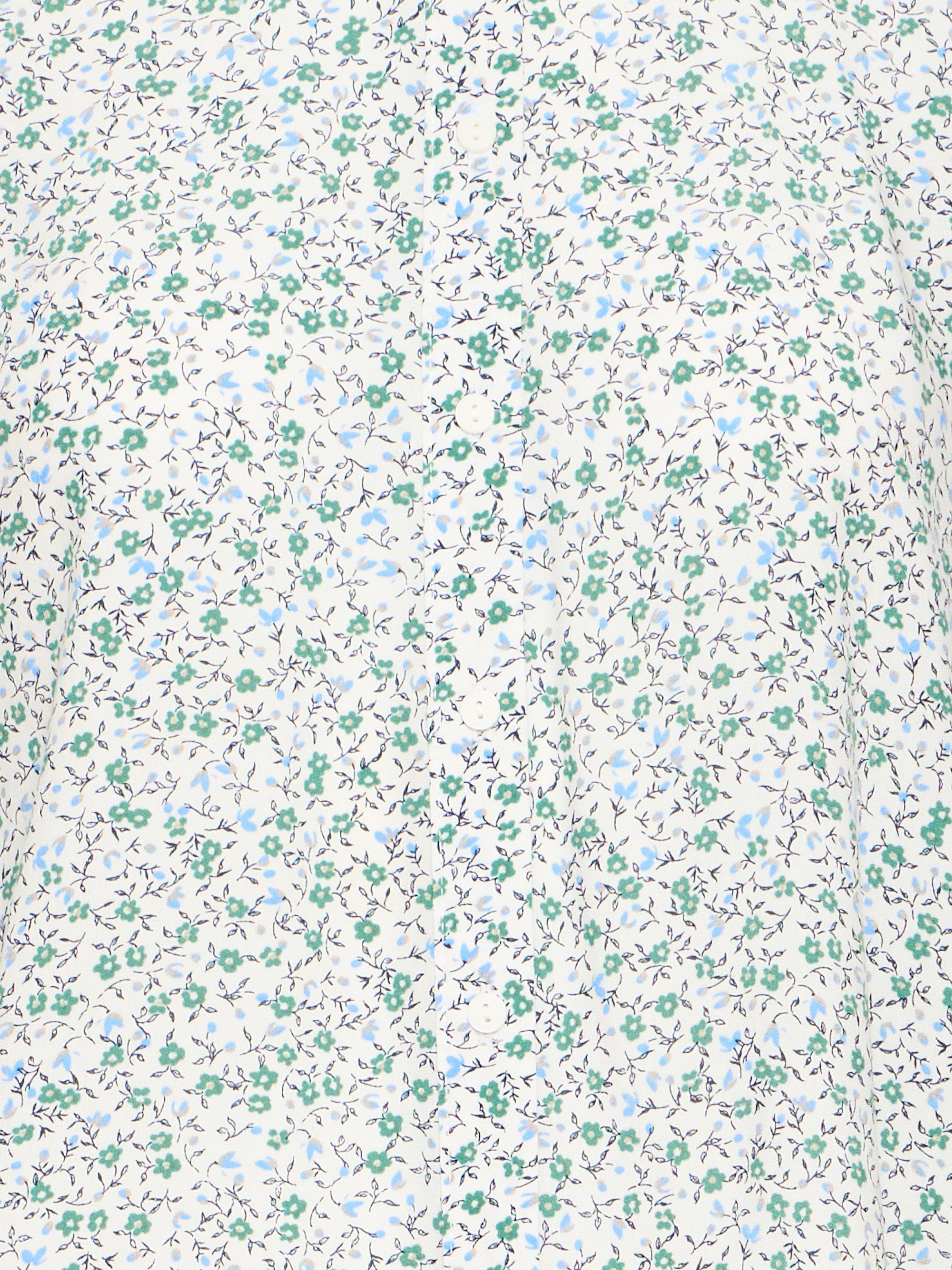 Product image 7 of 7, which shows ICHI Vera Floral Shirt, Green/Multi, 10