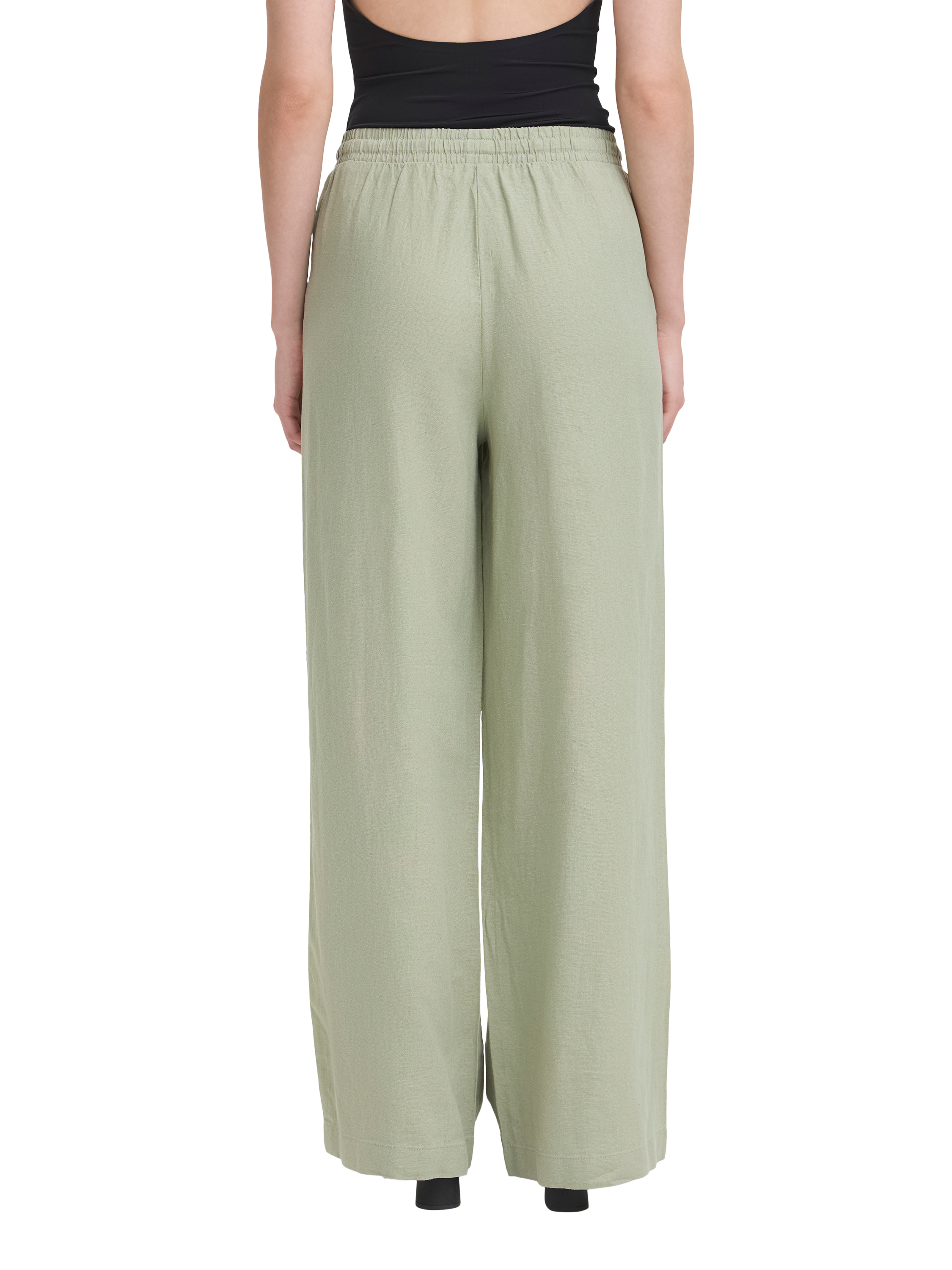 Product image 2 of 7, which shows ICHI Linno Linen Rich Trousers, Tea, 8