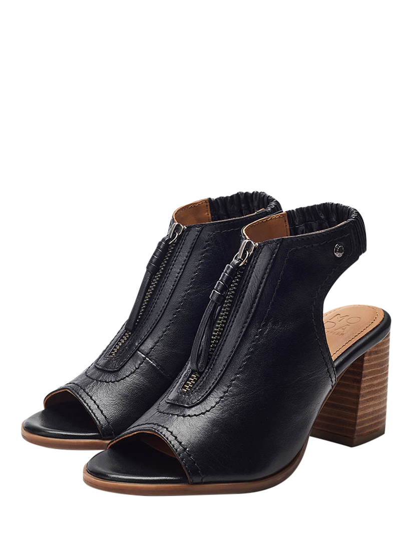 Product image 2 of 4, which shows Moda in Pelle Marmie Leather Sandals, Black, 3