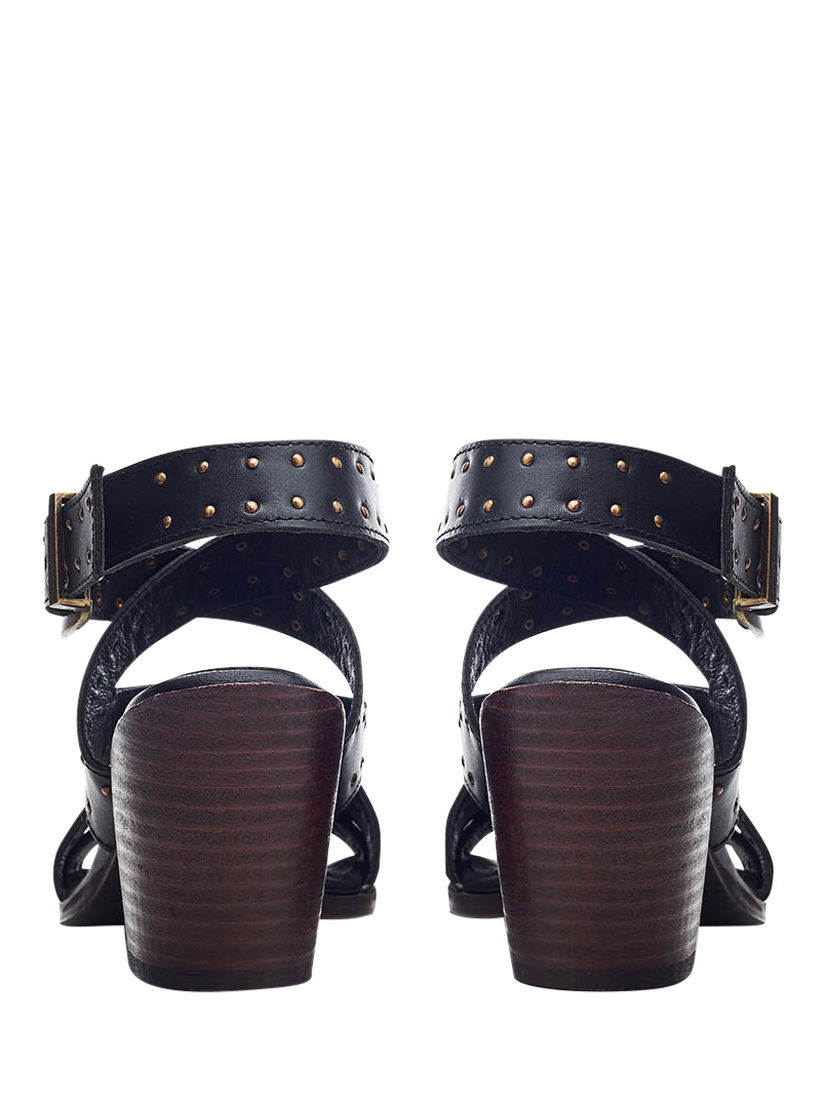 Product image 3 of 4, which shows Moda in Pelle Mayley Leather Studded Open Toe Sandals, Black, 3