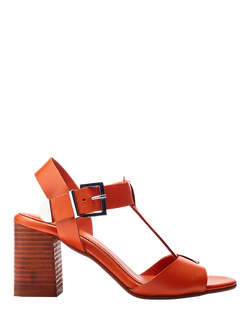 Moda in Pelle Molliey Leather Sandals, Orange, Orange
