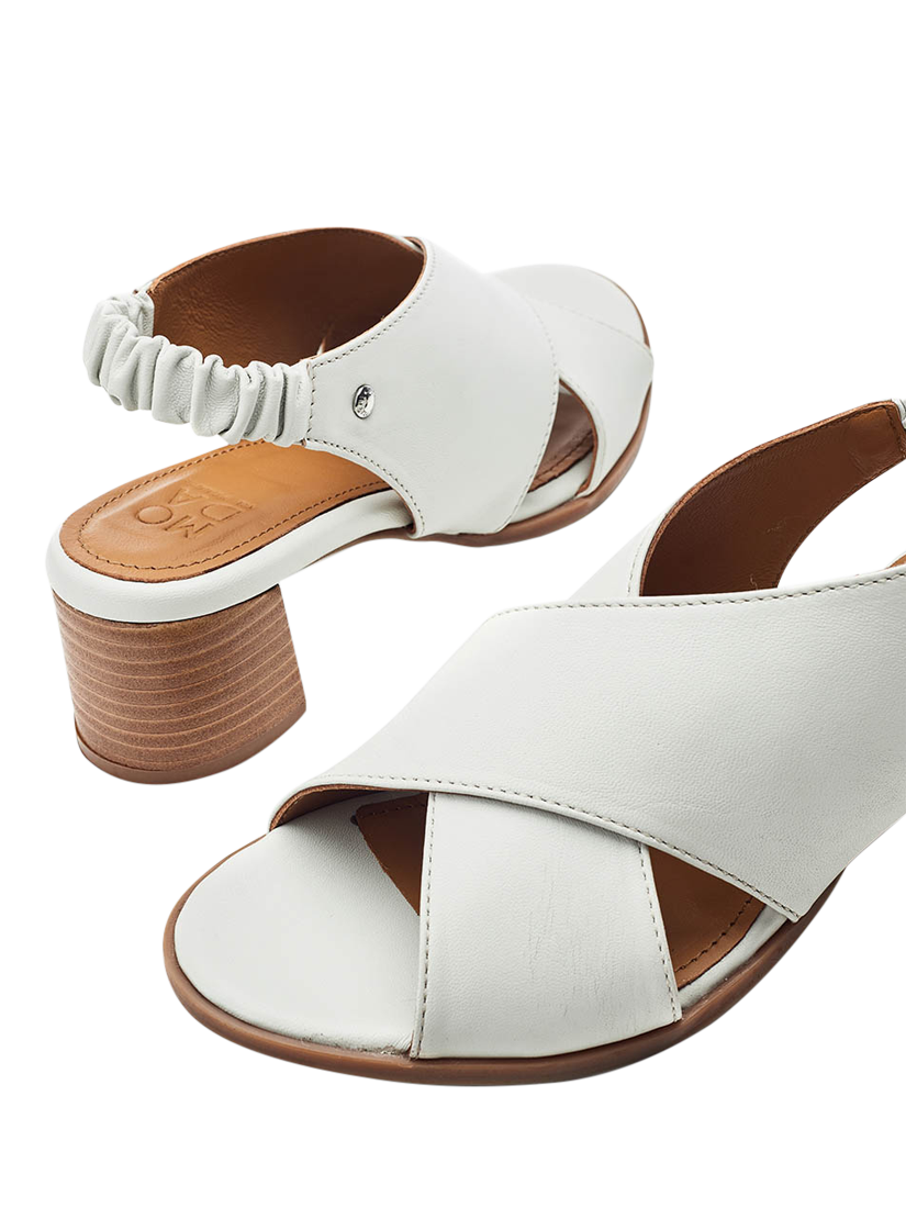 Product image 4 of 4, which shows Moda in Pelle Prinia Leather Sandals, Off White, 4