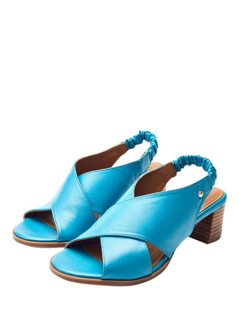 Product image 2 of 4, which shows Moda in Pelle Prinia Leather Sandals, Turquoise, 3