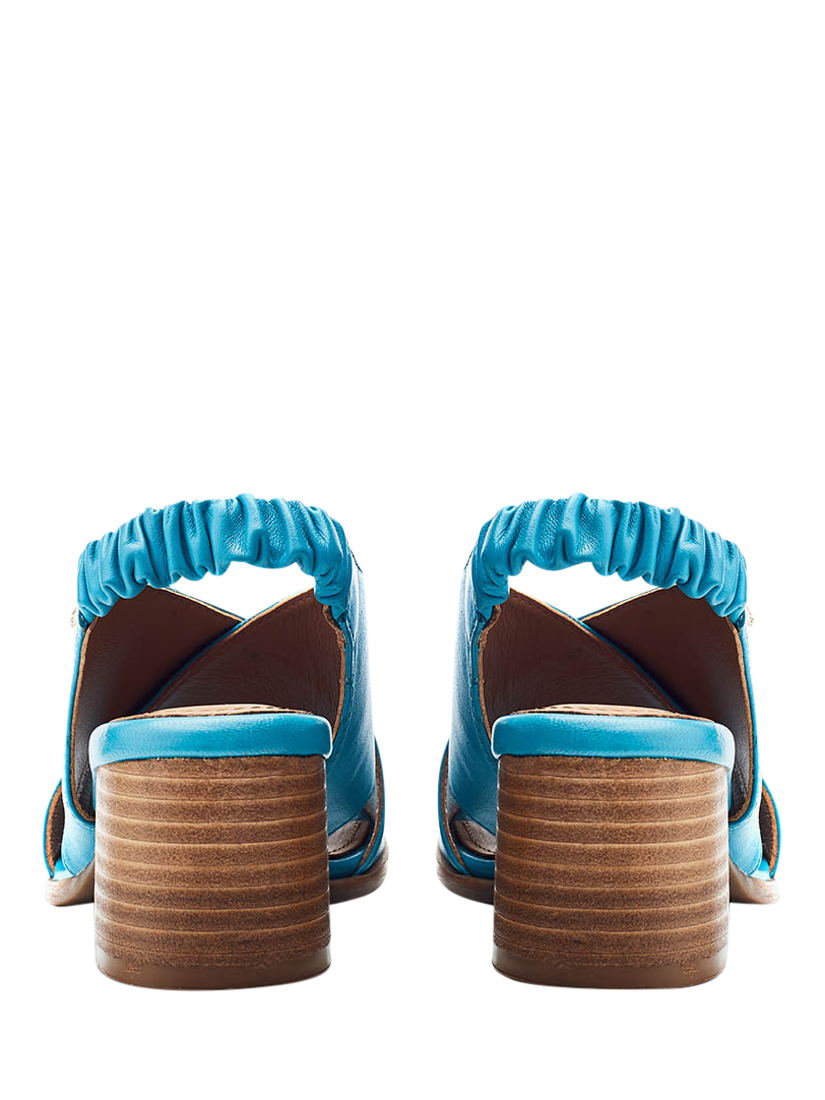 Product image 3 of 4, which shows Moda in Pelle Prinia Leather Sandals, Turquoise, 3