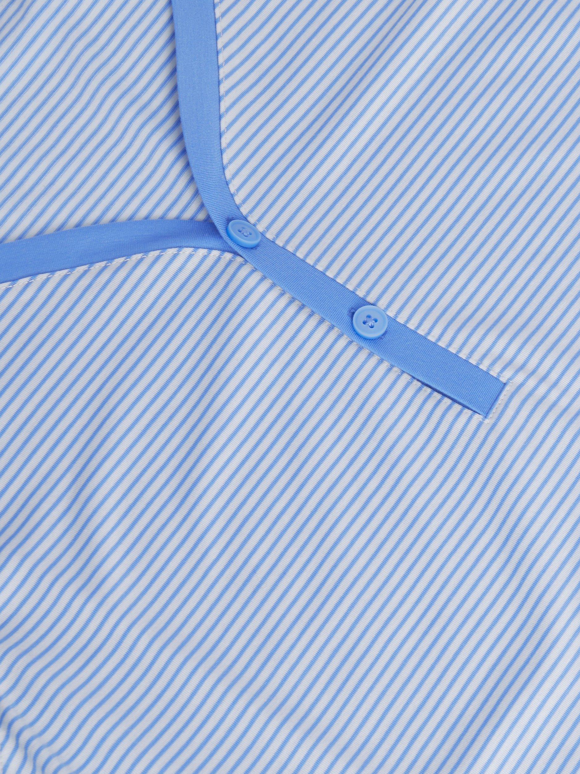 Product image 6 of 6, which shows Rohan Seashore Button Neck Striped Vest, Sorrento Blue, XS
