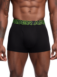 Under Armour Performance Neon Waistband Boxers, Pack of 3, Black