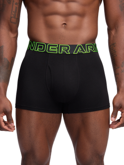 Under Armour Performance Neon Waistband Boxers, Pack of 3, Black - view 2, Black