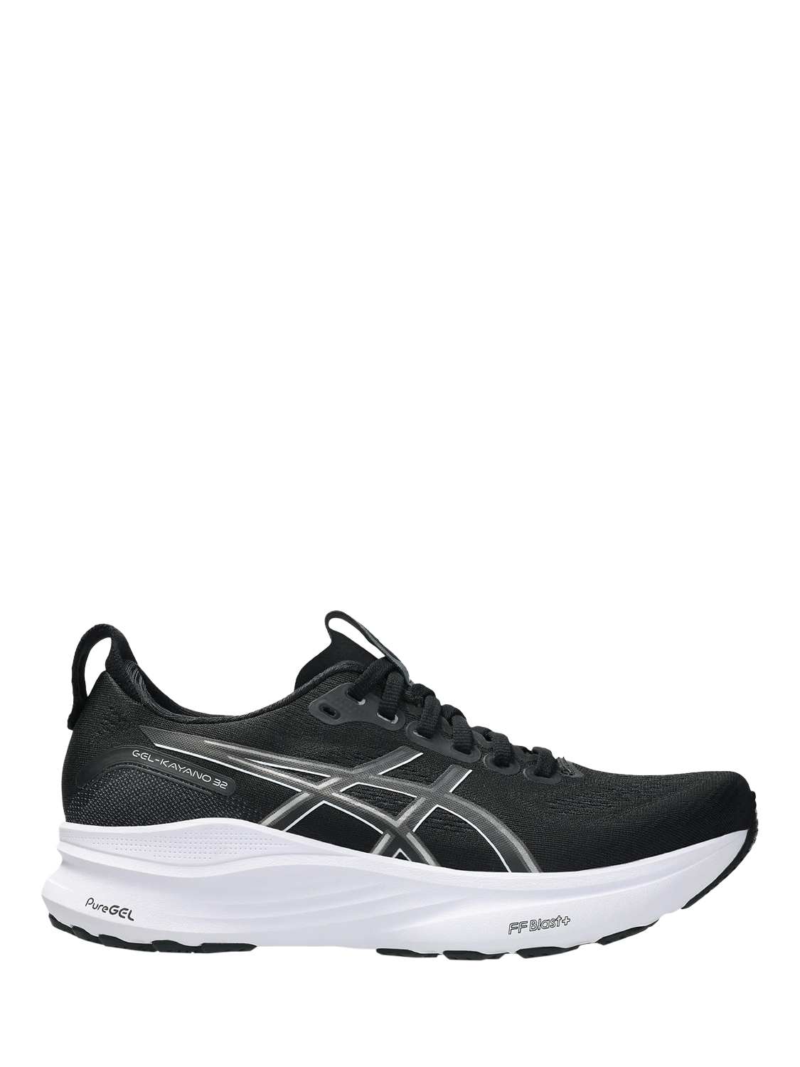 Product image 1 of 7, which shows ASICS Women's GEL-KAYANO 32 Running Shoes, Black/White, 4