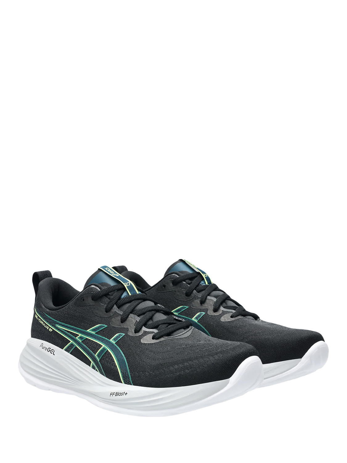 Product image 3 of 7, which shows ASICS Men's GEL-CUMULUS 27 Running Shoes, Black/ Yellow, 7